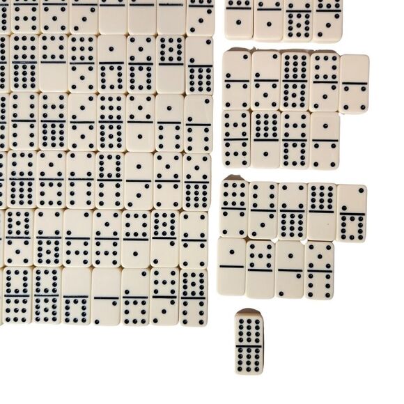 Pressman Double 12 Dominoes 91 Tiles Tournament Edition Vtg 90s Vinyl Case - Picture 4 of 12